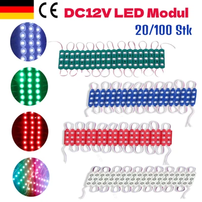 LED Stripe RGB Leiste Streifen Wasserdicht IP65 Lichterkette 12V 20 /100 Stk - Bild 1 von 4