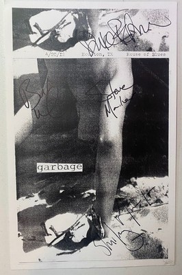 Garbage Handsignierter Nummerierter Poster 2012 Tour Shirley Steve Duke Butch