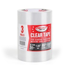 Pacific Mailer Packing Tape, 1.88 inch Wide x 65 Yards Per Roll, Clear, 2.7MI...