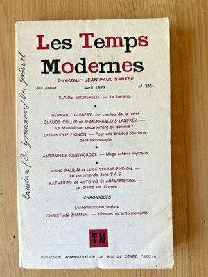 Les Temps Modernes Nr. 345 * Claire Etcherelli / Bernard Guibert * 1975