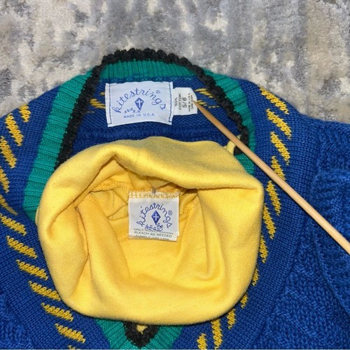 Vintage 80s Kitestrings Pants Sweater Turtleneck Matching 3 Piece Outfit 6 - Picture 6 of 11