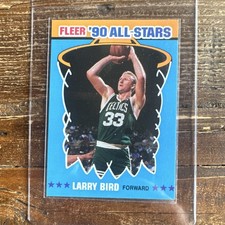 Fleer 1990-91 Larry Bird #2 All-Stars Insert Boston Celtics Basketball NBA