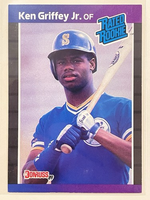 #ad 1989 Donruss Rated Rookie Ken Griffey Jr #33 *Denotes* on Back RC 11 $5.99