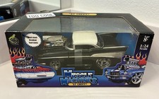 Muscle Machines 1:24 Scale Black / white 1957 Chevy FREE SHIPPING