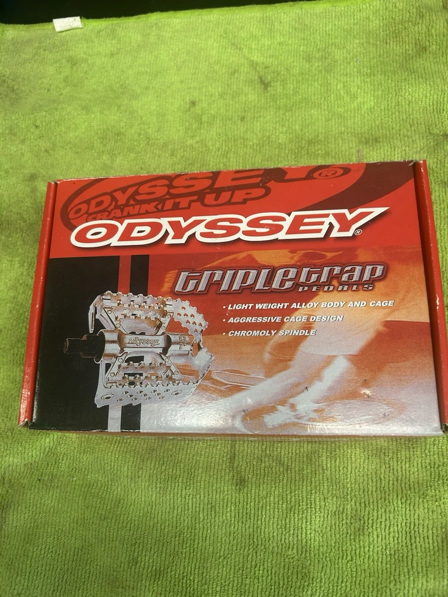 Pédales Odyssey Triple Trap 9/16 - Bleu/Argent - Old School BMX (GT Performer, Air USA) - Neuves