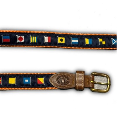 Ocean Rider Braided Leather Belt Size 40