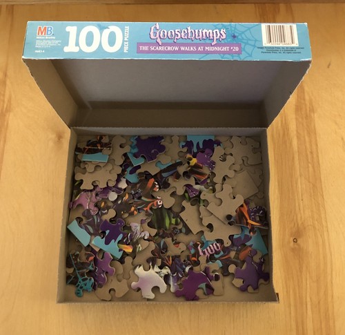 Puzzle 100 pezzi pelle d'oca vintage 1995 spaventapasseri mezzanotte #20 completo - Foto 2 di 6
