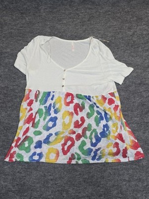My Story Blouse Animal Print Colorful Rainbow