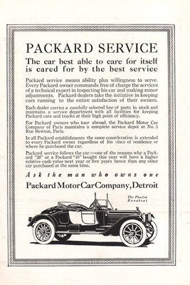 1913 Packard: Car Best Able to Care for Itself Vintage Print Ad