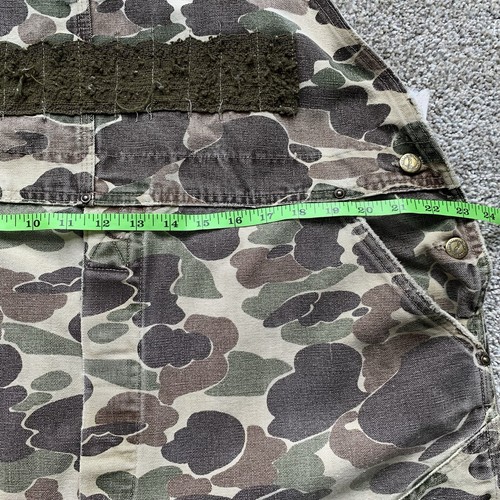 Vintage Carhartt USA BU103 Bib Overalls Duck Camo Hunting Men's 44x32 Distressed - Picture 11 of 13
