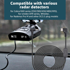 USB-C to DC3.5 Radar Detector Power Cable,Compatible with Cobra RAD 480i,350,...