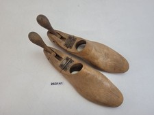 2x Schuhspanner Holz Klappbar Schuster Alt Antik Vintage Schuhformer #263141
