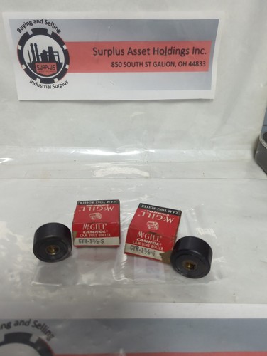 MCGILL,CYR-1-3/8-S,YOKE CAM ROLLER LOT OF 2 PRE-OWNED