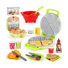 27 Pack Waffle Play Food Toys for Toddlers ,Kitchen Sets for Kids,N... Fast Ship
