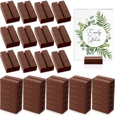 50 Pcs Wood Place Card Holder 2 Inch Rustic Table Number Holders