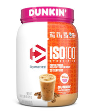 Dymatize ISO100 Hydrolyzed Whey Isolate, Dunkin' Cappuccino, 20 Servings