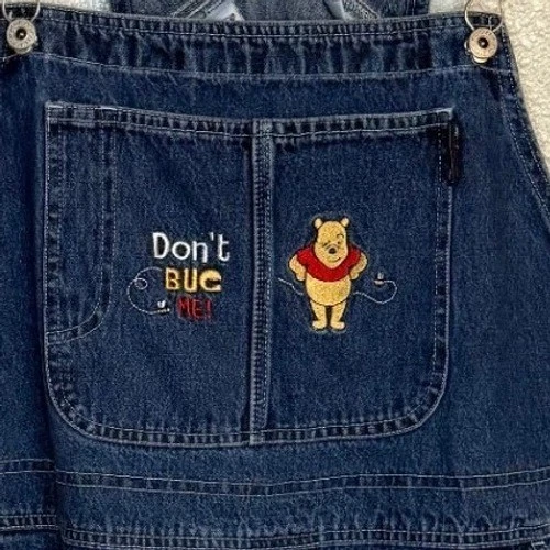 Pantalones cortos vintage de Disney para mujer 22W azul Winnie the Pooh Tigger denim talla grande Foto 2 de 4