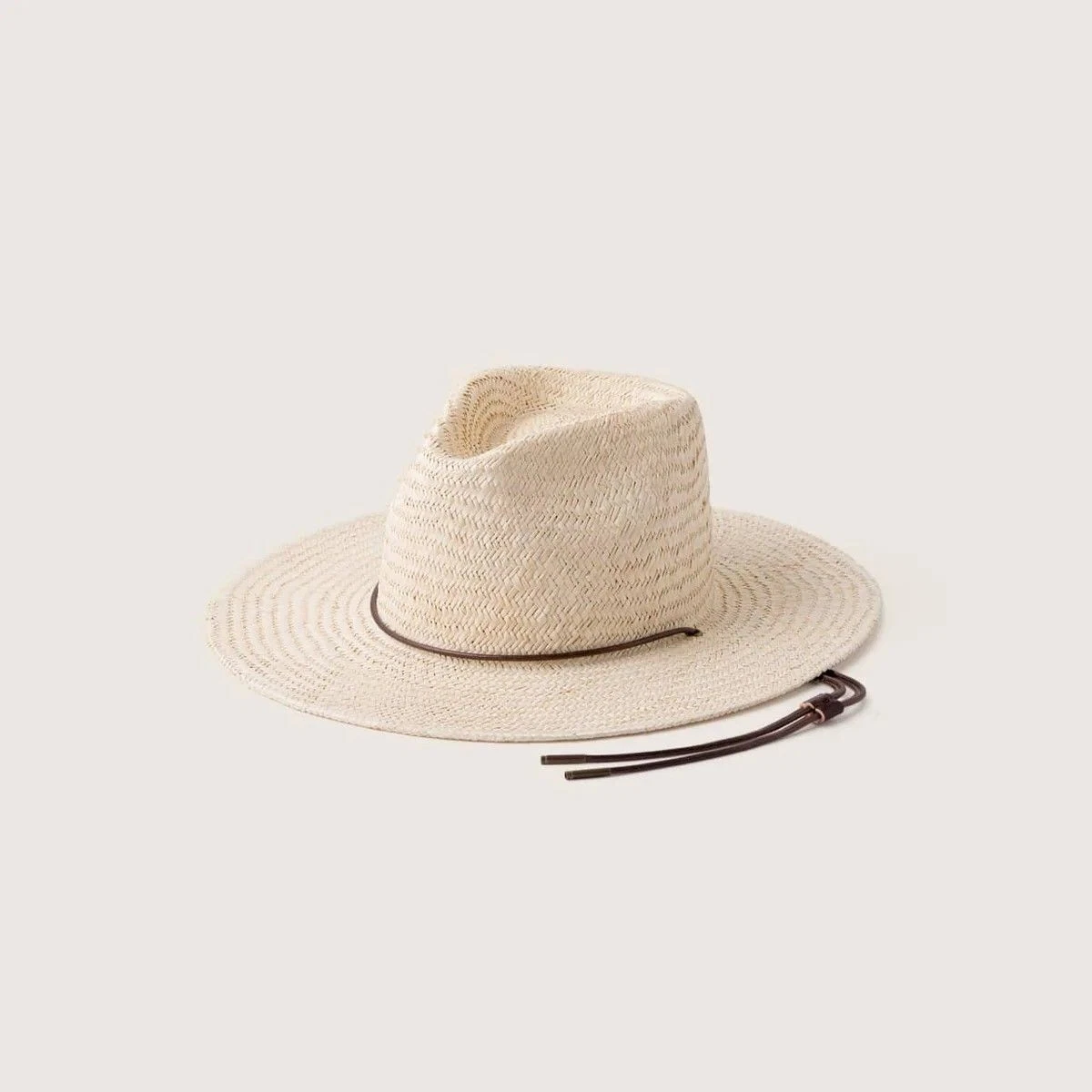 Will & Bear Rider Bone White Palm Straw Hat - Size Large