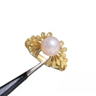 gorgeous 10mm south sea round white pearl ring 925s(xy)