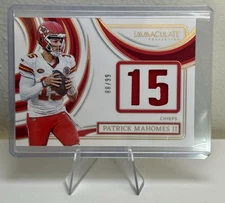 2024-25 Immaculate Patrick Mahomes Jersey Number Patch /88 #INM-PMS