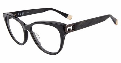 Furla VFU827 Eyeglasses Eye Glasses 701Y Shny Blk Mother Of Prl Authentic New 54
