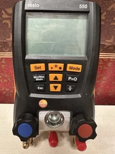 Testo 550 Manifold, Gauge & Hose Set - Air Conditioning Refrigeration Heat Pumps