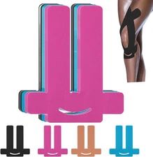 12 Count Precut Kinesiology Tape for Knees, Waterproof Knee Tape for Knee Pain