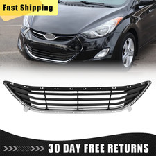 Front Bumper Lower Grille For 2011-13 Hyundai Elantra Textured Black Chrome Trim Front Bumper Lower Grille For 2011-13 Hyundai Elantra Textured Black Chrome Trim
