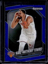 2024-25 Panini Prizm Black Karl-Anthony Towns Blue Prizm #/199 Knicks