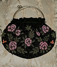   ANTIQUE HANDMADE BEADED PURSE/HANDBAG