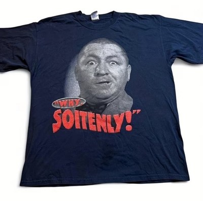 The Three Stooges    Curly Howard   Why Sointenly!  T-shirt XL Size