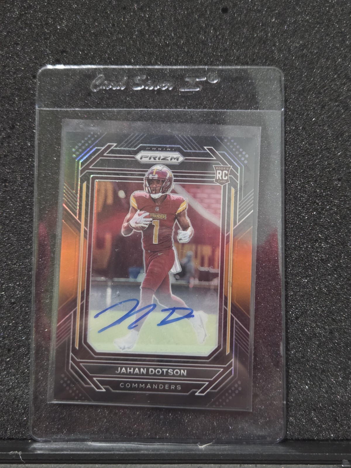 2022 Chronicles Jahan Dotson Prizm Black RC Orange Rookie #1/75