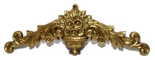 Vintage Solid Brass Pediment 16" Toppe Flower Basket