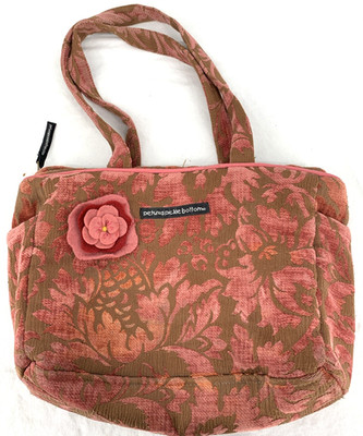 Petunia Picklebottom Diaper Bag Rose floral Jacquard Pink Embossed Tote Purse