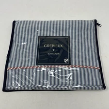 Cremieux Euro Sham Summerfield 100% Cotton Ticking Stripes NEW Americana Preppy