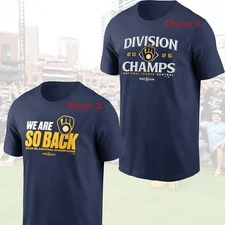 Milwaukee Brewers 2025 NL Central Division Champions One Side FREESHIP For Fans
