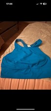 Lululemon Longline Energy Sports Bra Crop Top Turquoise Blue Size US10UK14