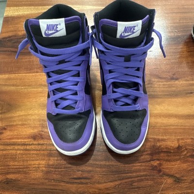 Nike Dunk High Colorblock Purple/Black Lace-Up High Top Athletic Sneakers