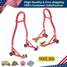 900lbs Motorcycle Front Rear Combo Stand Lift Swingarm Spool Paddock Stand Set