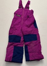 Columbia Purple/Blue Snow Bib Overalls Winter Ski Toddler Girl 4T