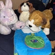 VTG Webkinz Plushies Bundle Lot Of 3 Plus Webkinz Book Bag Accessory