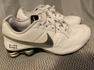 white nike shox deliver