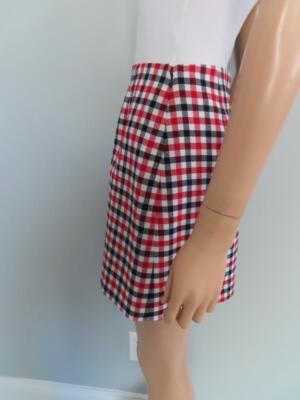Dior★素敵!Red/White/Blue Plaid Mini Skirt NWOT Christian Dior Red/White/Blue Plaid Mini Skirt Size F