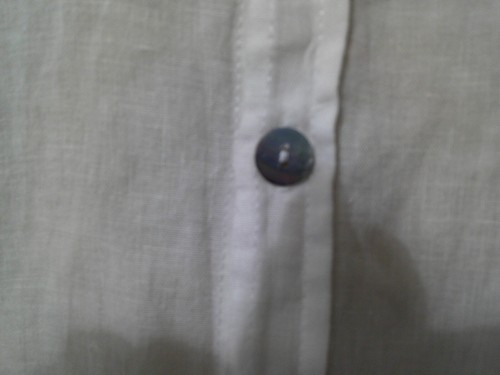 FLAX Men's Graduated Multi Shade 100% Linen Short Sleeve Button Front Shirt S - Picture 7 of 9