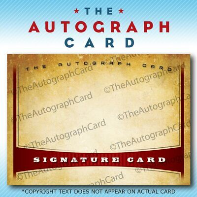 The Autograph Card Blank Signature Card MOVIE STAR signed auto theautographcard