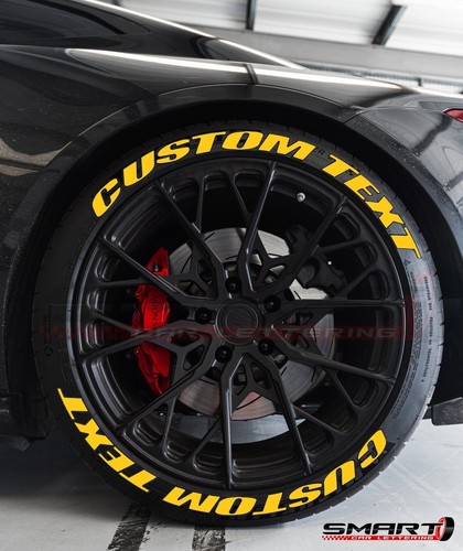 Tyre Car Letter Smart Stickers Personalized Custom Text Decal Wheel Stickers Kit - Picture 28 of 38