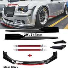 Front Bumper Lip Spoiler Splitter Rear Lip Side Skirt For Chrysler 300 Body Kits