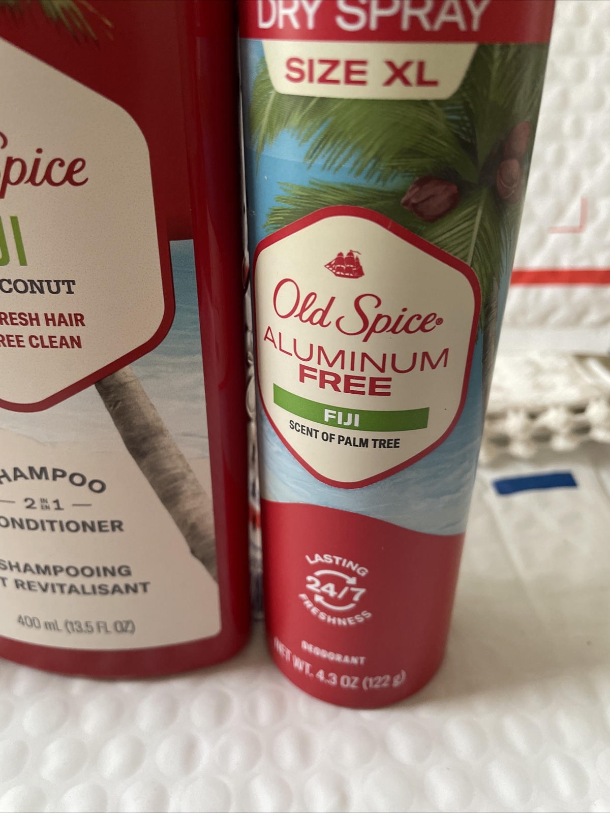 Old Spice FIJI Shampoo 2-n-1 Conditioner 13.5 oz, Body Wash 16 oz, & Dry Spray