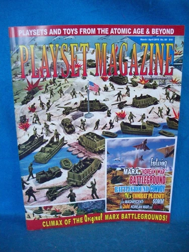 Playset Magazine #80 Marx Korean War Battleground + TV show Combat toys + more