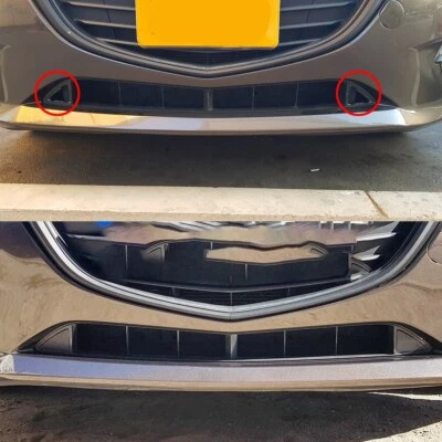 Front Bumper Trim Set For 2014-2016 Mazda 3 & Sport - Left & Right, Textured Black